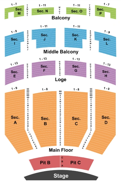 Embassy Theatre Seating Chart